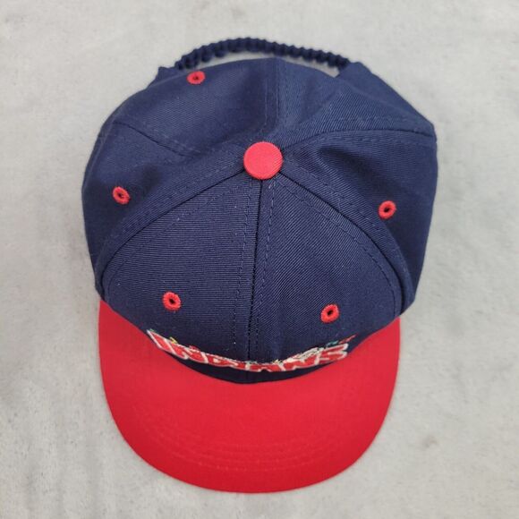 Cleveland Indians Hat Cap Boys Blue Baseball Strapback Vintage Logo 7 Youth Kids - Picture 5 of 6